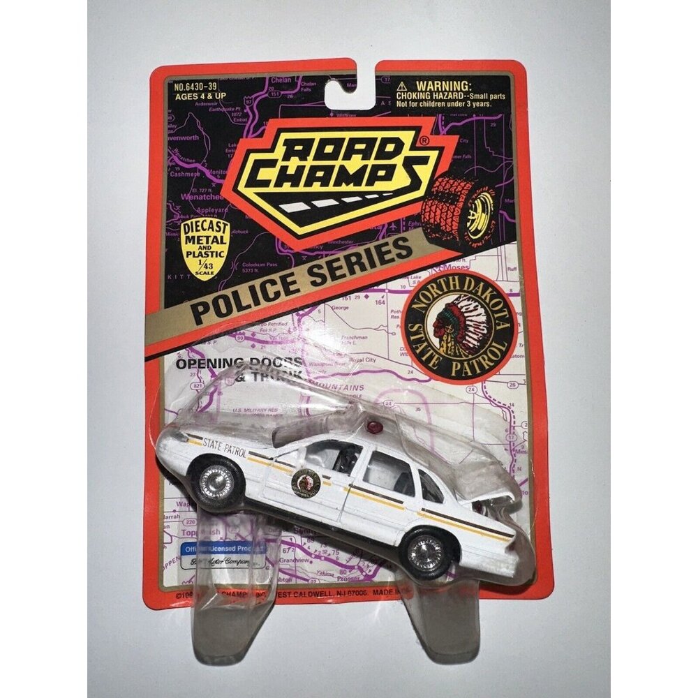 Road Champs 1996 NORTH DAKOTA STATE PATROL Ford Police Car 1:43 Scale